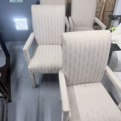 4 Upholstered Dining Chairs 