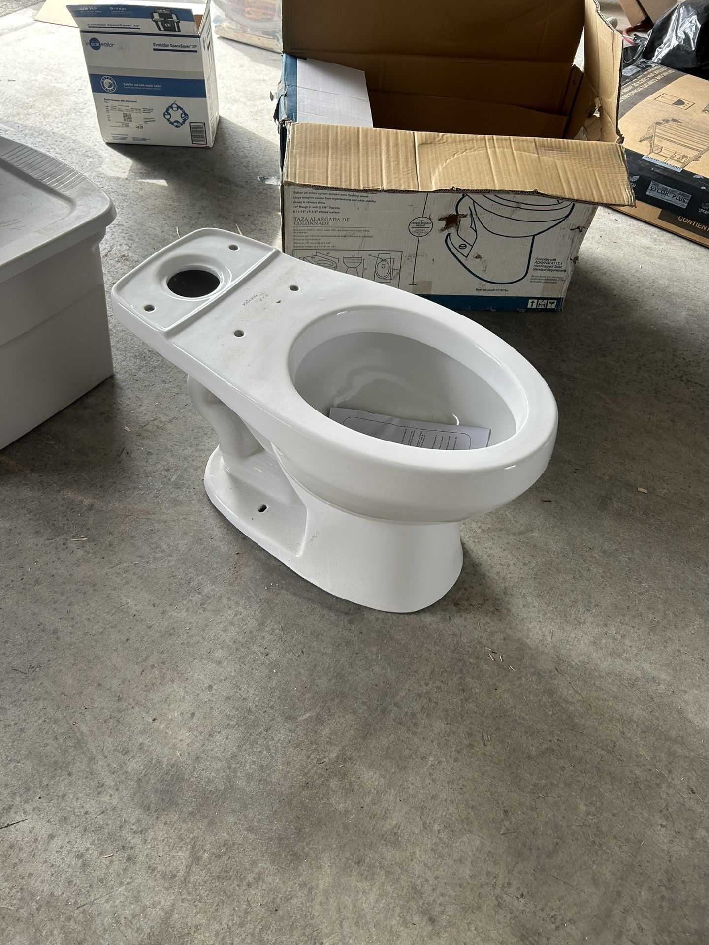 New Toilet Needs Tank