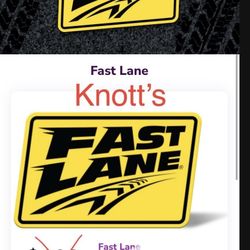 Knotts Berry Farm All day Fast Lane Pass Wristband 