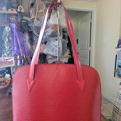 Authentic Louis Vuitton Red Epi Lussac GM size Tote Bag-USED(PRE-LOVED)