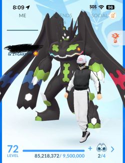stacked acc pokemon go - level 72- 641 shiny - 1210 Legendary - shundos, hundos and more