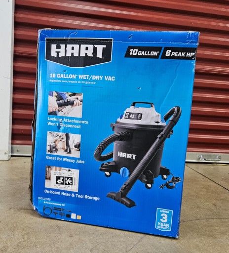 10 Gallon 6 Peak HP Poly Wet/Dry Vacuum