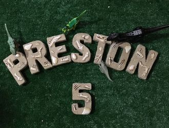 Dinosaur letters stand up letters room decor