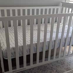 Full Size White Crib For Sale 