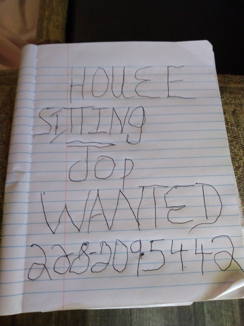 House Sitting Jop Needed