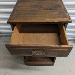Nice Vintage Solid Wood Side Table 