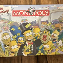 Simpsons Monopoly 2001 With 6 Collectible Pewter Tokens NIB