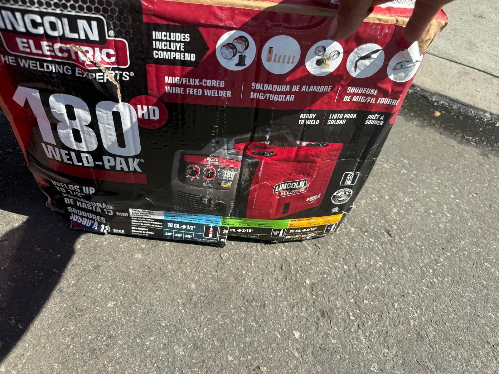 Weld-Pak 180 Amp MIG Flux-Core Wire Feed Welder, 230V, Aluminum Welder with Spool Gun sold separately