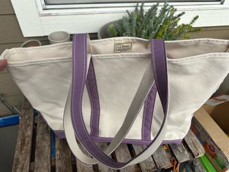 New L.L. Bean large canvas bag w/ long handles