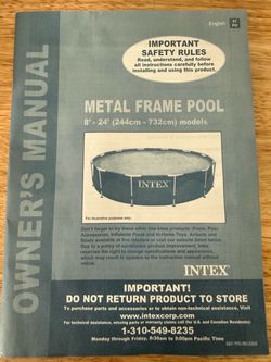 Intex frame pool 12 ft