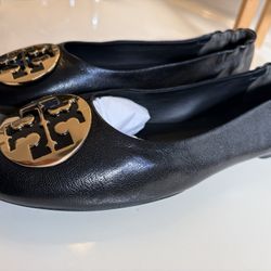 Tory Burch Black Leather Ballet Flats - Size 7 1/2 & 9 - Like New