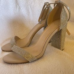 Windsor Sparkly Rhinestone Block Heels Size 10
