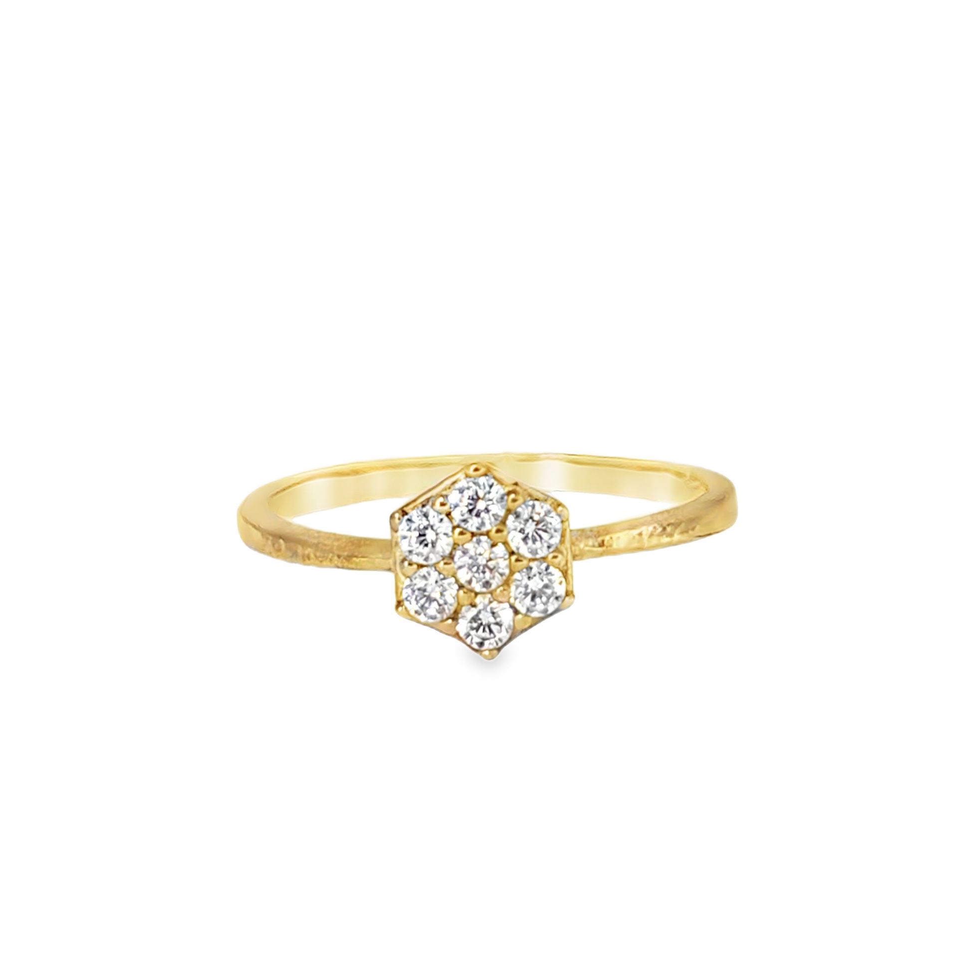 10k Yellow Gold Round Cut Ring