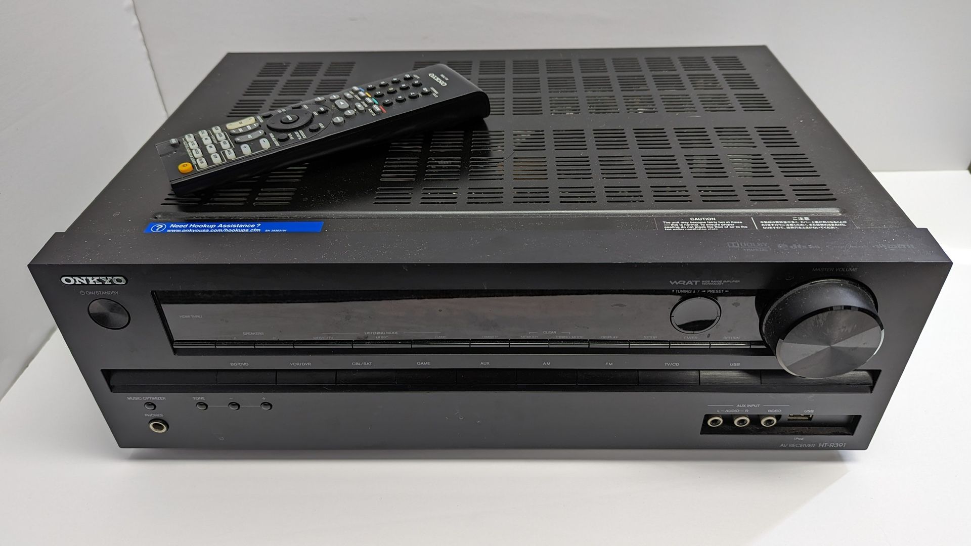 Onkyo HT-R391 AV Receiver w/ Controller