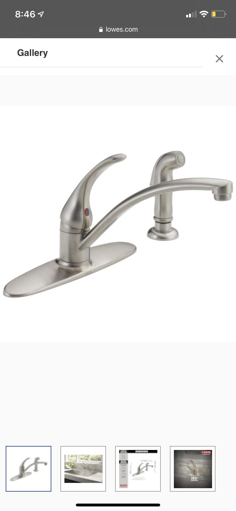 Stainless finish faucet from Delta Honeywell 7 Day Programmable T5 Touch Screen Thermosta Progress P4328-09 Trinity 5 Light 23 inch Brushed Nickel Ch 