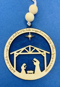 Nativity Wooden Ornament