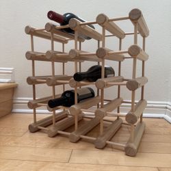 Natural Wood Wine Rack 20 Bottles