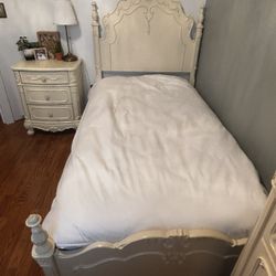 Flower Detailed Bed, Nightstand, And Dresser