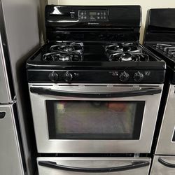 Frigidaire Gas Stove 30”wide In Black/stainless Steel