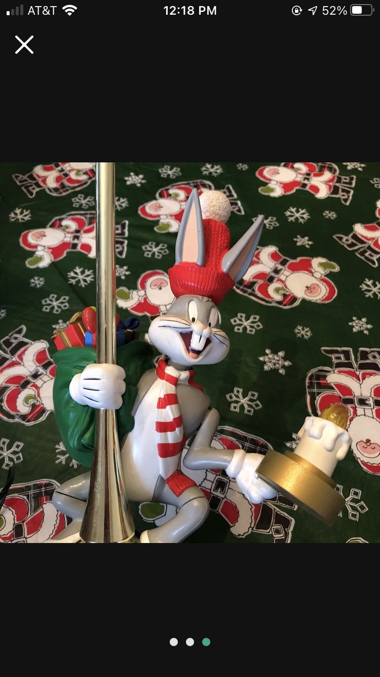 Mr Christmas bugs bunny lighted animated tree top. 