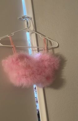 Pink Fluffy Crop Top