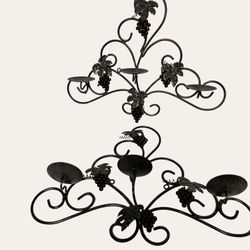 2 Grape vine candle holders 