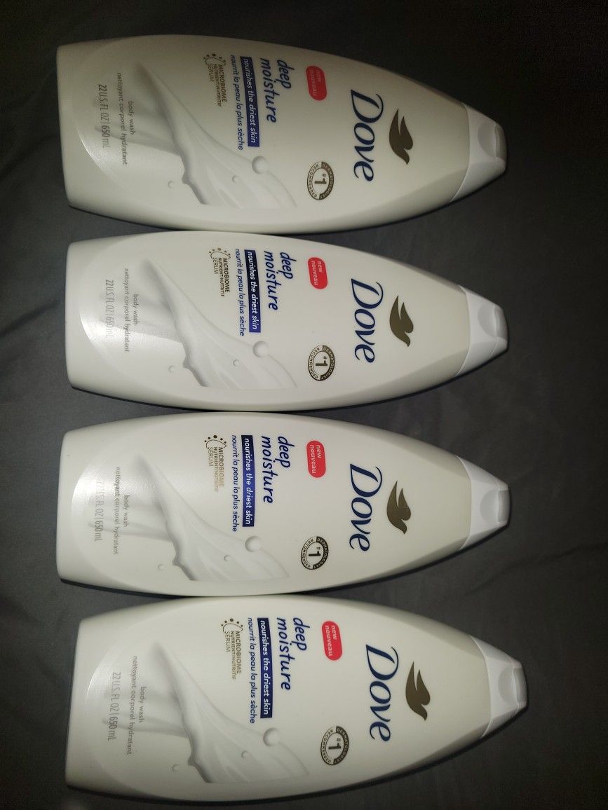 4 DOVE DEEP MOISTURE (22oz BOTTLES) For $20/$20 Por Los 4