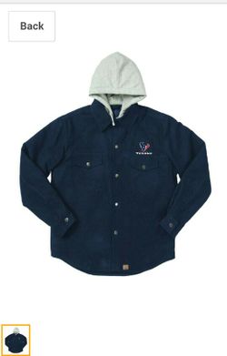 5X Texans canvas hoodie coat official NFL