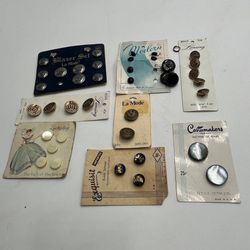 Vintage Button Lot La Mode Blazer Set Costumakers Mother of Pearl Sewing