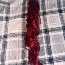 Red Hair Extensions Clip On