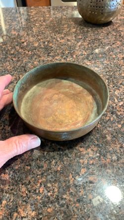 Vintage copper bowl it may a top rounded bottom width 6 depth 11/2