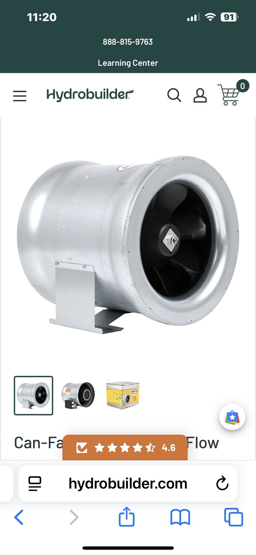 12” Max-Fan In Line Fan
