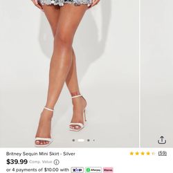 Fashion Nova Sequin Skirt 