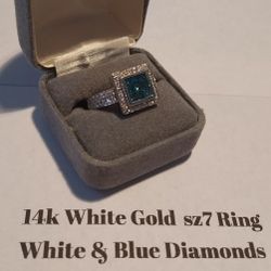 14k White Gold Diamond Ring