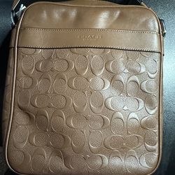 Coach Men's Crossbody Shoulder Bag F24868 Black Leather 10cm