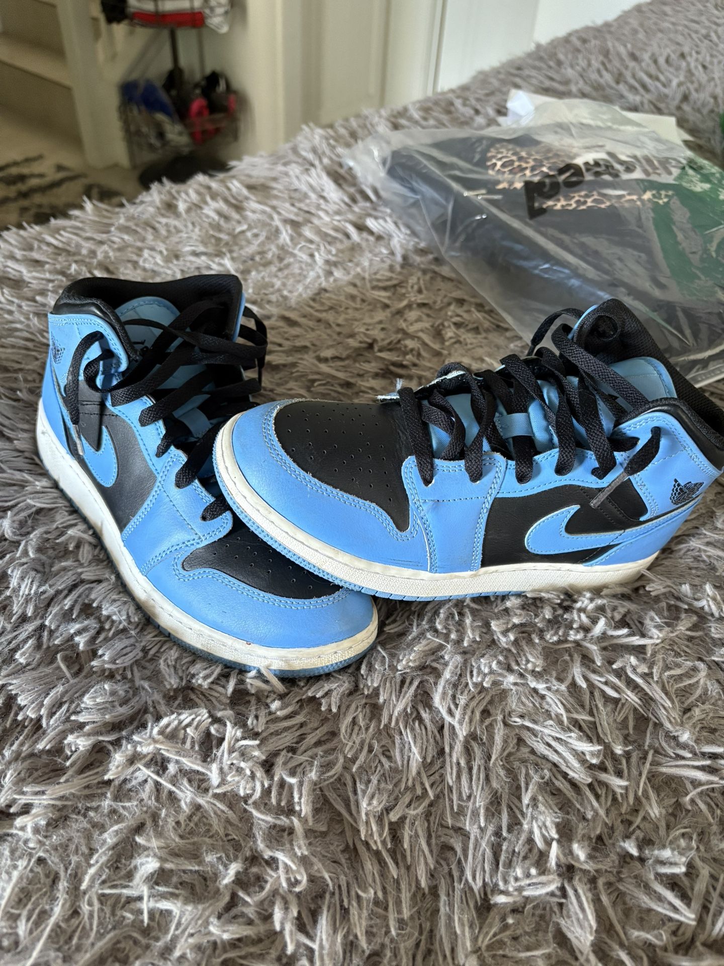 Nike Light Blue High Top Air Jordan’s 