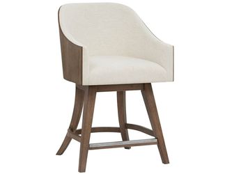 Modern Haze Walnut Swivel Counter Chair