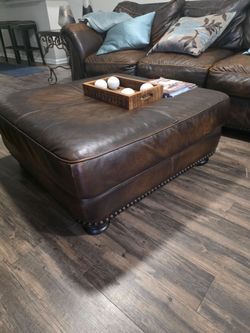 Leather Sofa & Ottoman set