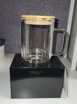 15oz Snow Globe Glass Mugs