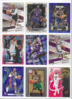 NBA serial numbered card lot of 9