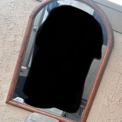 Wooden Hanging Mirror