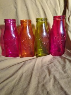 Colored glass milk bottlesColored glass milk bottlesColored glass milk bottles