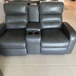 Black/Grey Love Seat