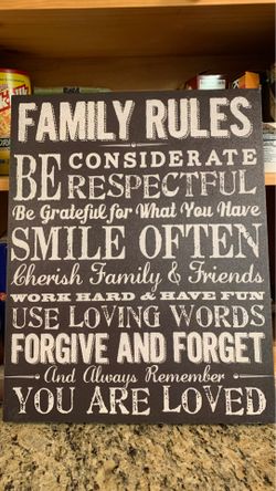 Family Rules Canvas