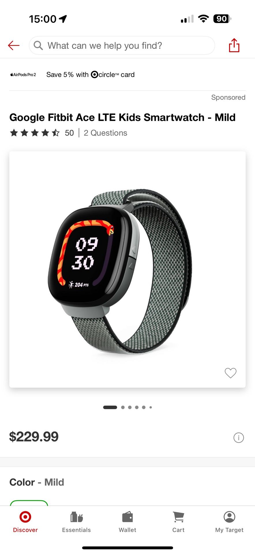 Kids Smartwatch Google Fitbit Ace LTE