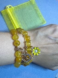 💛🌼 Golden Sunshine Handmade Bracelet Set 🌼💛