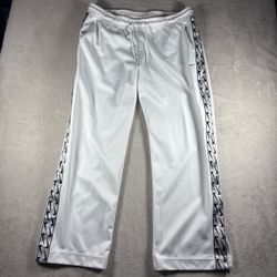 Nike Women's XL White Sportswear Windrunner Pants Baggy Wide Leg Drawstring#3675