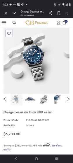 Omega Seamaster Diver 300 42mm Watch