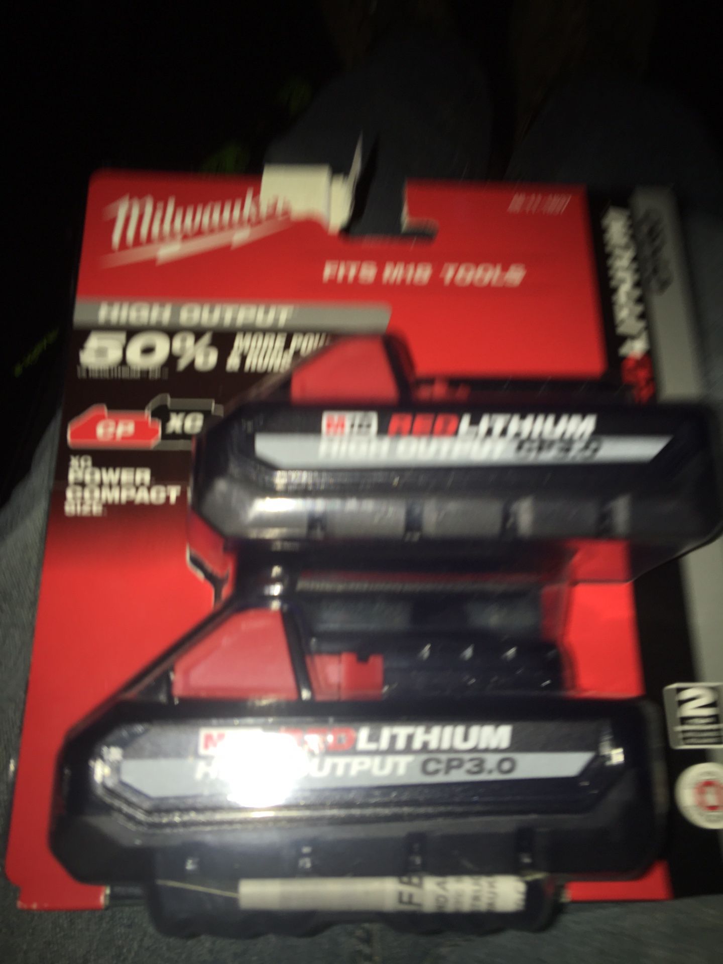 2 Milwaukee three amp batteries
