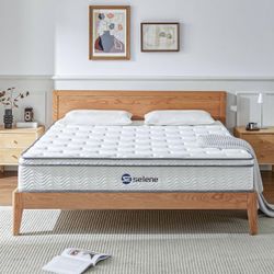 Full Size Mattress, 12 Inch Mattress Full with Pocket Spring and Memory Foam for Pressure Relief, Motion Isolation, Edge Support, Medium Firm Mattress